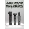 Dijital Göstergeli 3 Başlıklı Tıraş Makinesi Islak Kuru Lazer Öncesi Günlük