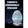 Dinozor Yumurtası Gece Masa Lambası Bluetooth Hoparlör 14 Renk Seçeneği