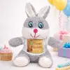 Doğum Günü Tişörtlü Sevimli Peluş Tavşan