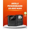 Dokunmatik Ekranlı 10.000 mAh Powerbank Saat Hoparlör Cihaz