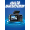 Ekranlı Sürüş Kaydedici DVR Ön ve Arka Kameralı Full HD Çözünürlüklü