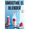 El Blender Bardak Blender Şarjlı Taşınabilir Meyve Sıkcağı Smoothie