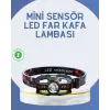 El Sensörlü Led Far Suya Dayanıklı Şarjlı Kafa Lambası