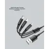 Evrensel 3 Başlıklı Şarj Kablosu – iPhone Huawei Samsung İçin