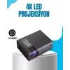 Full HD Destekli Taşınabilir Projeksiyon Cihazı – HDMI, USB, VGA Girişli, Uzaktan Kumandalı