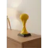 Futbol Toplu Sarı Kupa 21cm Masaüstü Dekor Ödül Figürü