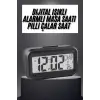 Gece Dijital Masa Saati Dijital Alarmlı Led Ekran Pilli Çalar Saat