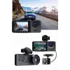 Gece Görüşlü Dvr 3 Lensli Araç İçi Sürüş Kamerası Video Kaydedici