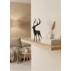Geyik Figürü Gri Modern Salon Ve Raf Dekoru