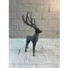 Geyik Figürü Gri Modern Salon Ve Raf Dekoru