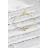 Gold Renk Pirinç Model Kadın Bileklik