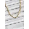 Gold Renk Pirinç Tifani Model Kadın Kolye