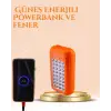 Gold Silver Güneş Enerjili Powerbank Işıldak – 10000 mAh, Taşınabilir, Suya Dayanıklı, 32 LED