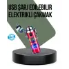 Güç Göstergeli Şarjlı Fenerli USB Elektrikli Çakmak