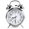 Gümüş Renk Metal Çalar Masa Saati