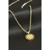 Güneş Zirkon Taşlı Kolye