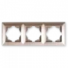 Visage Ambiance Metalik Bej 3 Lü Çerçeve - Priz ve Anahtar İçin Uyumlu Çerçeve