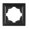 Visage Ambiance Metalik Siyah 1 Li Çerçeve - Priz ve Anahtar İçin Uyumlu Çerçeve