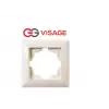Visage Krem Tekli Çerçeve - Priz ve Anahtar İçin Uyumlu Çerçeve