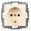 Visage Krem Topraklı Priz Çerçevesiz - Priz ve Anahtar İçin Uyumlu Çerçeve