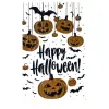 Halloween Temalı Balkabaklı Duvar Sticker Seti