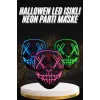 Hallowen Parti Maskesi Neon Led Işıklı Maske 3 Modlu Cadılar Bayramı Maskesi