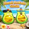 Hawaii Temalı Avokado Gözlük