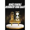 Hediyelik Eşya Retro Deniz Fenerli Kum Saati Ahşap Görünümlü Dekoratif Eşya