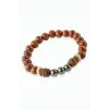 Hematit Bambu Ahşap Bileklik 8 mm