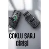 Hızlı Şarj Dijital Göstergeli Powerbankli Çoklu Şarj Özelliği
