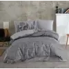 Hobby Çift Kişilik Poplin Nevresim Tully Gri