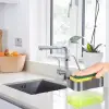 İkisi Bir Arada  Basmalı Pratik Sıvı Sabunluk Pompası ve Bulaşık Yıkama Süngeri Haznesi
