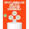 Kablosuz 3 Lü Spot Led Lamba Seti Uzaktan Kumandalı Enerji Tasarruflu Aydınlatma