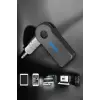 Kablosuz Bluetooth Aux Araç Kiti Siyah Hafıza Kartlı