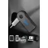 Kablosuz Bluetooth Aux Araç Kiti Siyah Hafıza Kartlı