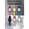 Kablosuz Bluetooth Karaoke Mikrofon USB ve AUX Girişli, Yüksek Ses Kalitesi