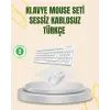 Kablosuz Klavye ve Mouse Seti - Ergonomik Tasarım, Sessiz Kullanım, Geniş Uyumluluk