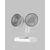 Kablosuz USB Şarjlı 720° Döner Masaüstü Fan – Çift Taraflı Serinlik ve Gece Lambası