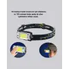 Kafa Lambası Led Fener Pratik Taşınabilir Ayarlanabilir USB Şarjlı