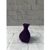 Kalpli Mor Mini Vazo 5 cm Dekoratif Masa Üstü Aksesuar