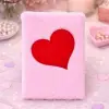 Kalpli Pembe Peluş Defter