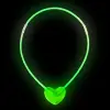 Karanlıkta Yanan Glow Kalp Şekilli Kolye 6 Renk 6 Adet