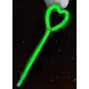 Karanlıkta Yanan Glow  Partisi Kalp Şekilli Asa Sopa 6 Renk 6 Adet