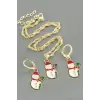 Kardan Adam Yılbaşı Kutulu Zincir Kolye Set