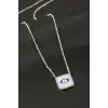 Kare Göz Zirkon Taşlı Kolye