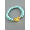 Karşık Figürlü Turkuaz Doğaltaş Bileklik