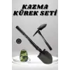 Kazma Kürek Seti Pusulalı Katlanır Portatif Kazma Kürek Seti Çok Fonksiyonlu Katlanabilir