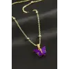 Kelebek Figürlü Polyester Kolye