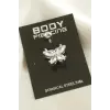 Kelebek Zirkon Taşlı Çelik Piercing 1 Adet