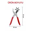 6 Başlıklı Döner Kemer Delme Aleti Metal Delik Açıcı Pense, Deri Kanvas Kemer Delme Makinesi
